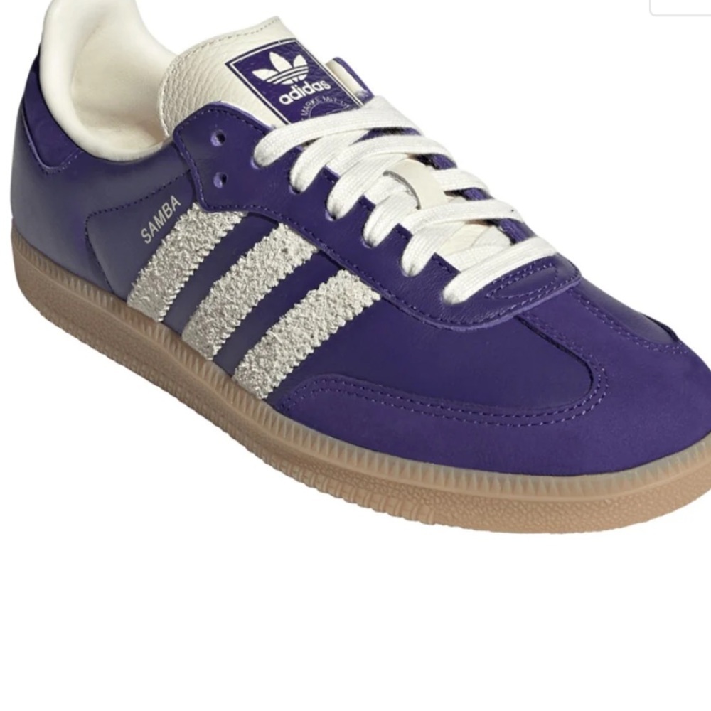 Adidas Samba Purple & White Women Sz 9 /7.5 Men NWB - Picture 8 of 14